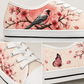 Cherry Blossom artistic sneakers by ASTRYDE KICKS