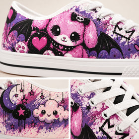 Pastel Goth artistic sneakers by ASTRYDE KICKS