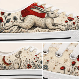 Moonlit Hare artistic sneakers by ASTRYDE KICKS