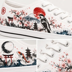 Sakura Koi artistic sneakers by ASTRYDE KICKS