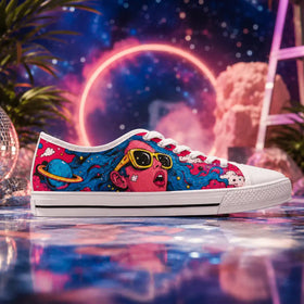 Cosmic Pop Art women’s low top sneakers