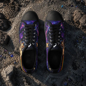 Women’s galaxy low top sneakers with rainbow trail