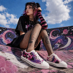 Bat Bunny artwork on women’s low top sneakers