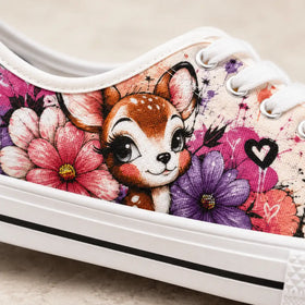 Woodland statement shoes with floral details