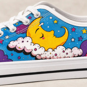 Pop art pattern on women’s statement shoes