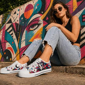 Women’s festival sneakers with moon and star details